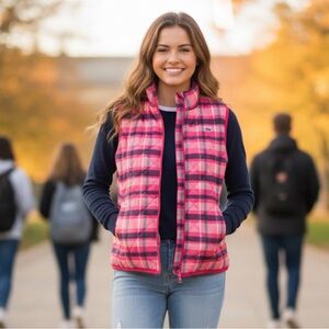 NWT Vineyard Vines‎ Sz14 (L) Girls, Women's XS Reversible Plaid Vest MSRP $140